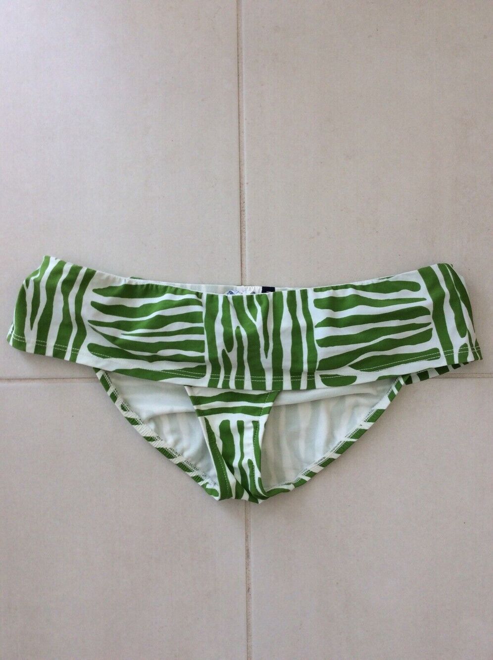 Ralph Lauren Blue Label Bikini Bottom Zebra Print Swimwear Beach Summer